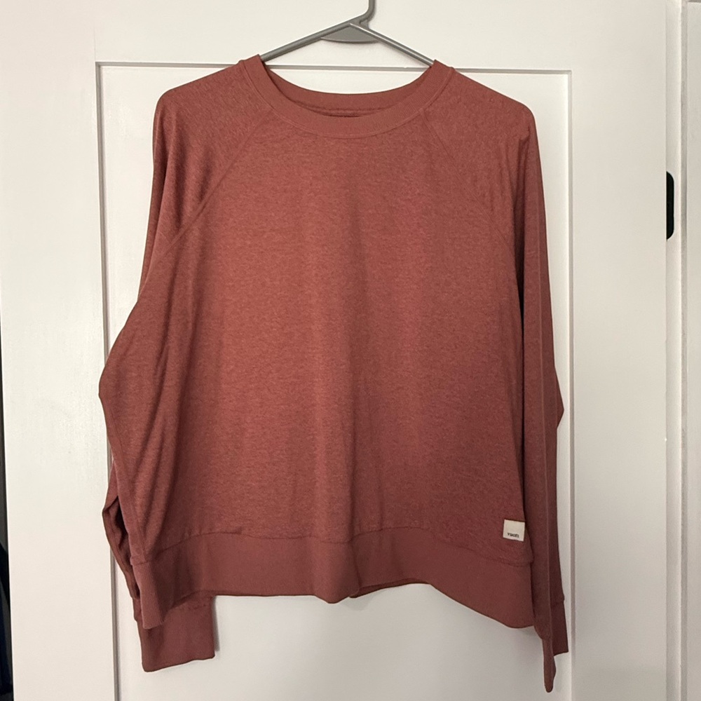 Women's Long Sleeve Halo Crew in Marsala